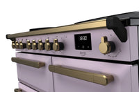 Rangemaster Estel Deluxe 100 Induction range cooker in Heather with Brass trim