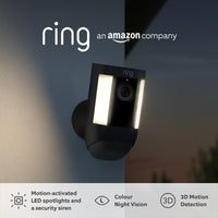 Ring Black Spotlight Cam Pro, Battery Outdoor Camera | B09DRF7P4C Ring Euronics Ireland