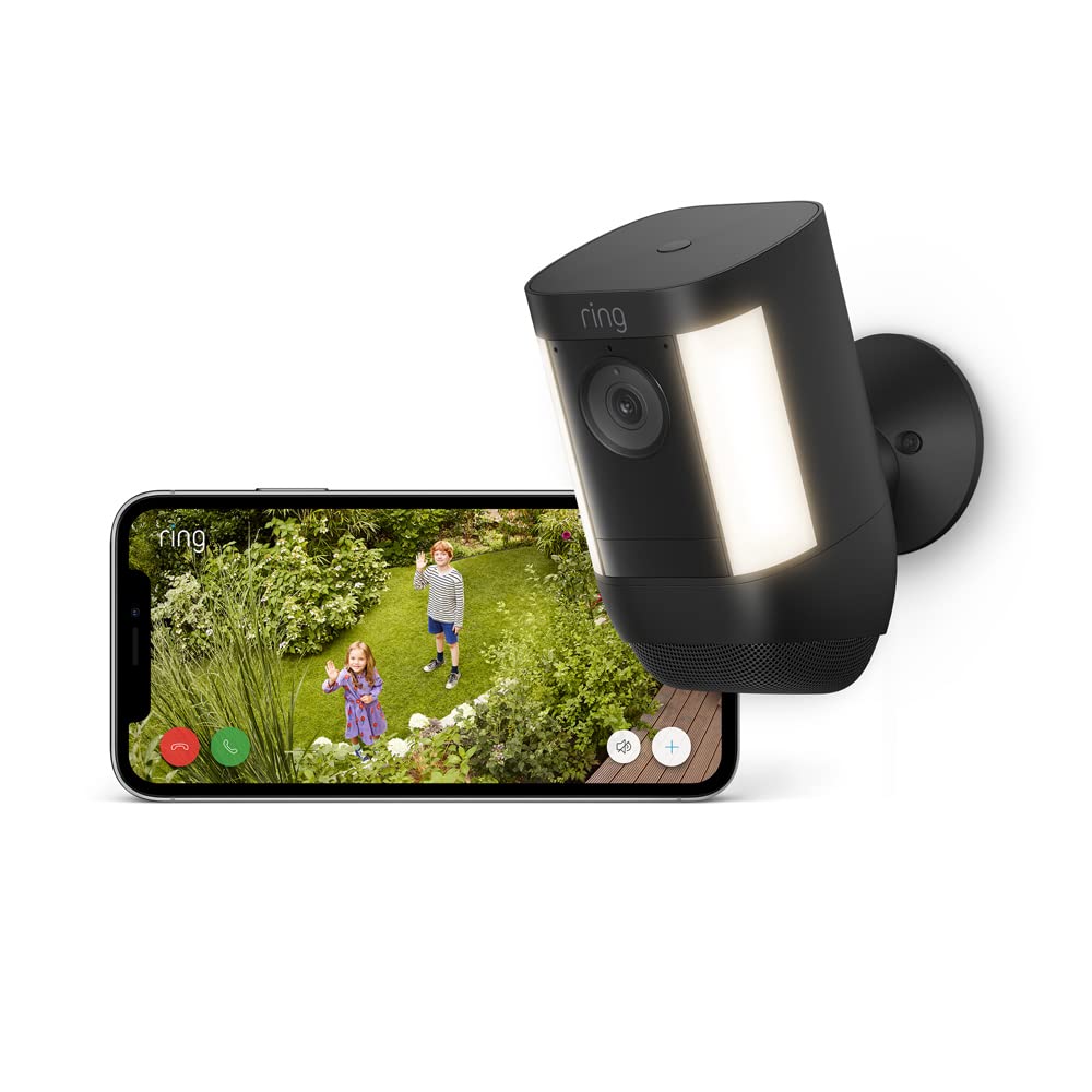 Ring Black Spotlight Cam Pro, Battery Outdoor Camera | B09DRF7P4C Ring Euronics Ireland