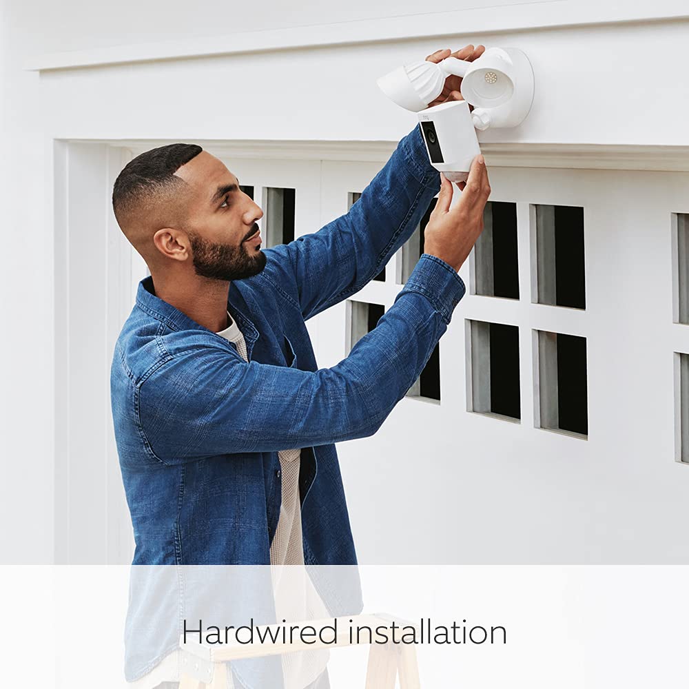 Ring Floodlight Cam Wired Plus White | B08F6M24HK Ring Euronics Ireland