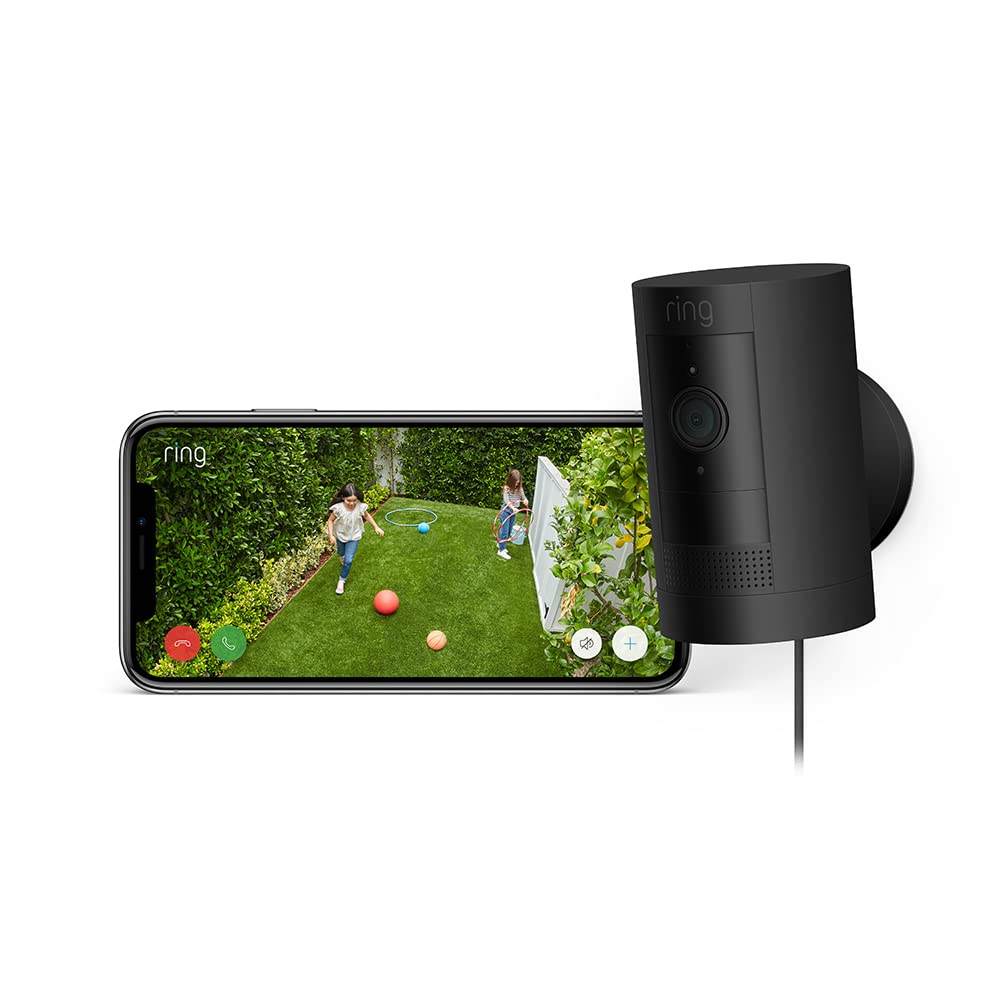 Ring Outdoor Camera Plug-In Stick Up Cam Black | B0C5QSXPNH Ring Euronics Ireland