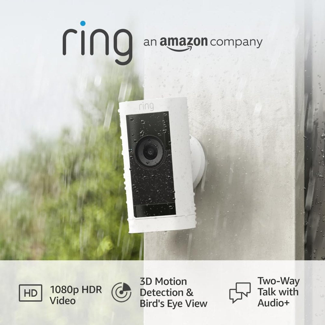 Ring Outdoor Camera Pro Battery Stick Up Cam Pro White | B09CJYHFVM Ring Euronics Ireland