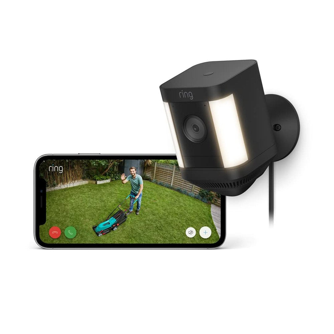 Ring Spotlight Cam Plus Plug-In Black | B09K1S7P4B Ring Euronics Ireland