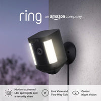 Ring Spotlight Cam Plus Plug-In Black | B09K1S7P4B Ring Euronics Ireland