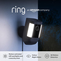Ring Spotlight Cam Pro Plug-In Black | B09DRMH317 Ring Euronics Ireland