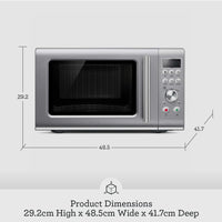 Sage the Compact Wave Soft Close Microwave Oven, Silver | SMO650SIL4GEU1 Sage Microwave Euronics Ireland