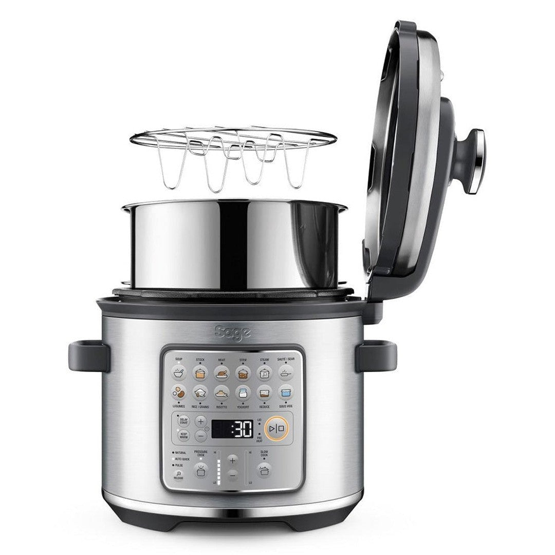 Sage The Fast Slow Go Multi Cooker Brushed Stainless Steel | SPR680BSS2GUK1 Sage Pressure Cooker Euronics Ireland