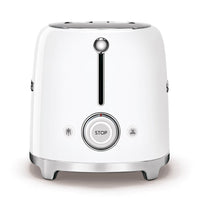 Smeg 50's Retro Style 2 Slice Toaster | White Smeg Toaster Euronics Ireland