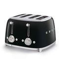 Smeg 50's Retro Style 4 Slice Black Toaster | TSF03BLUK Smeg Toaster Euronics Ireland
