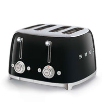 Smeg 50's Retro Style 4 Slice Black Toaster | TSF03BLUK Smeg Toaster Euronics Ireland