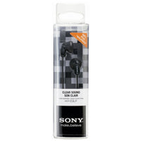 Sony MDR-E9LP Wired Earbuds - Black - retail packaging view