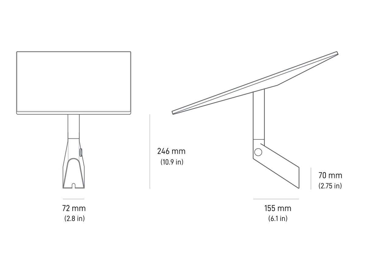 Starlink Standard Wall Mount - dimensions