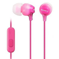 Sony MDR-EX15AP Wired In-Ear Earphones with Microphone - Pink - hero view