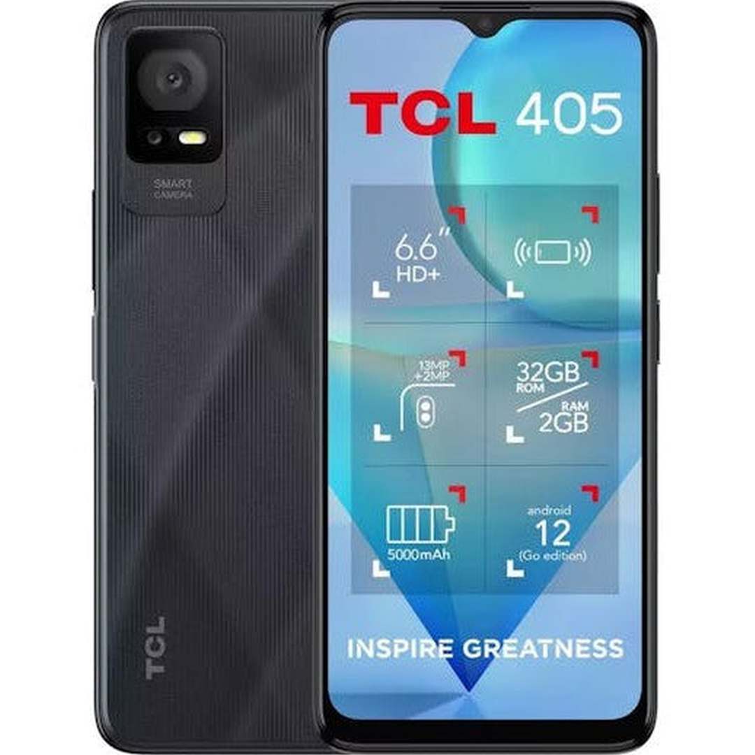 TCL 405 6.6" 32GB 4G SIM Free Smartphone - Dark Grey TCL Mobile Phone Euronics Ireland