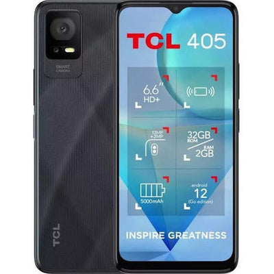 TCL 405 6.6" 32GB 4G SIM Free Smartphone - Dark Grey TCL Mobile Phone Euronics Ireland