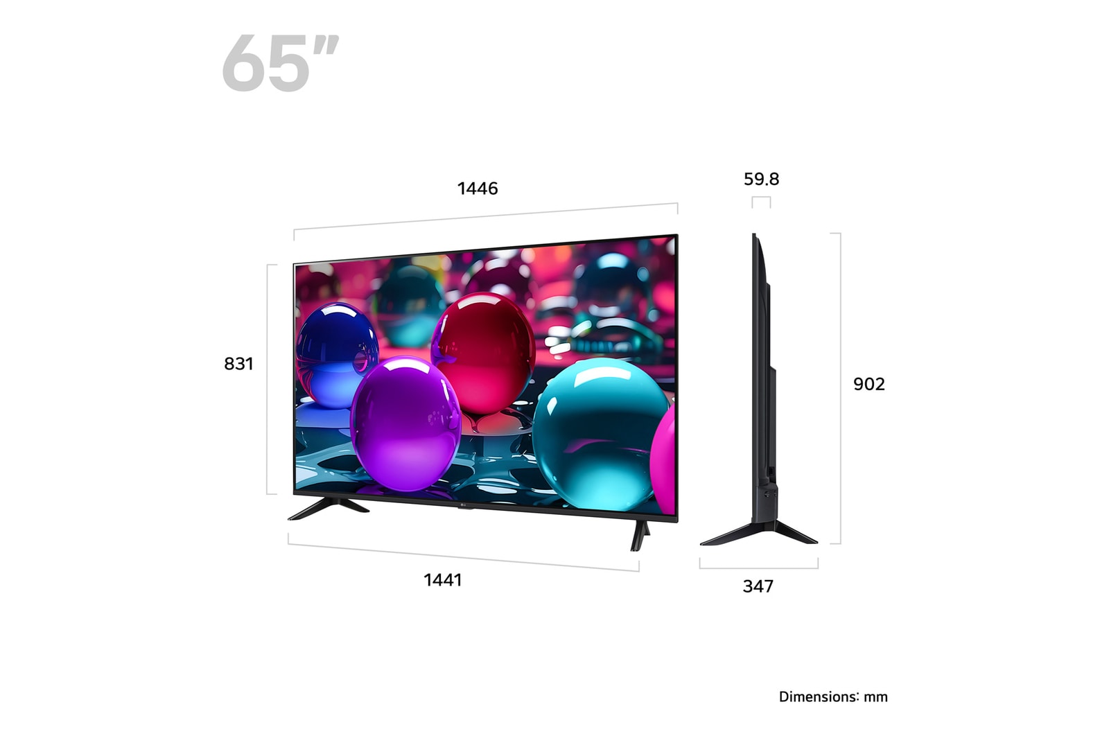 LG UA73 65" 4K UHD LED Smart TV | 65UA73006LA.AEKQ LG TV Euronics Ireland