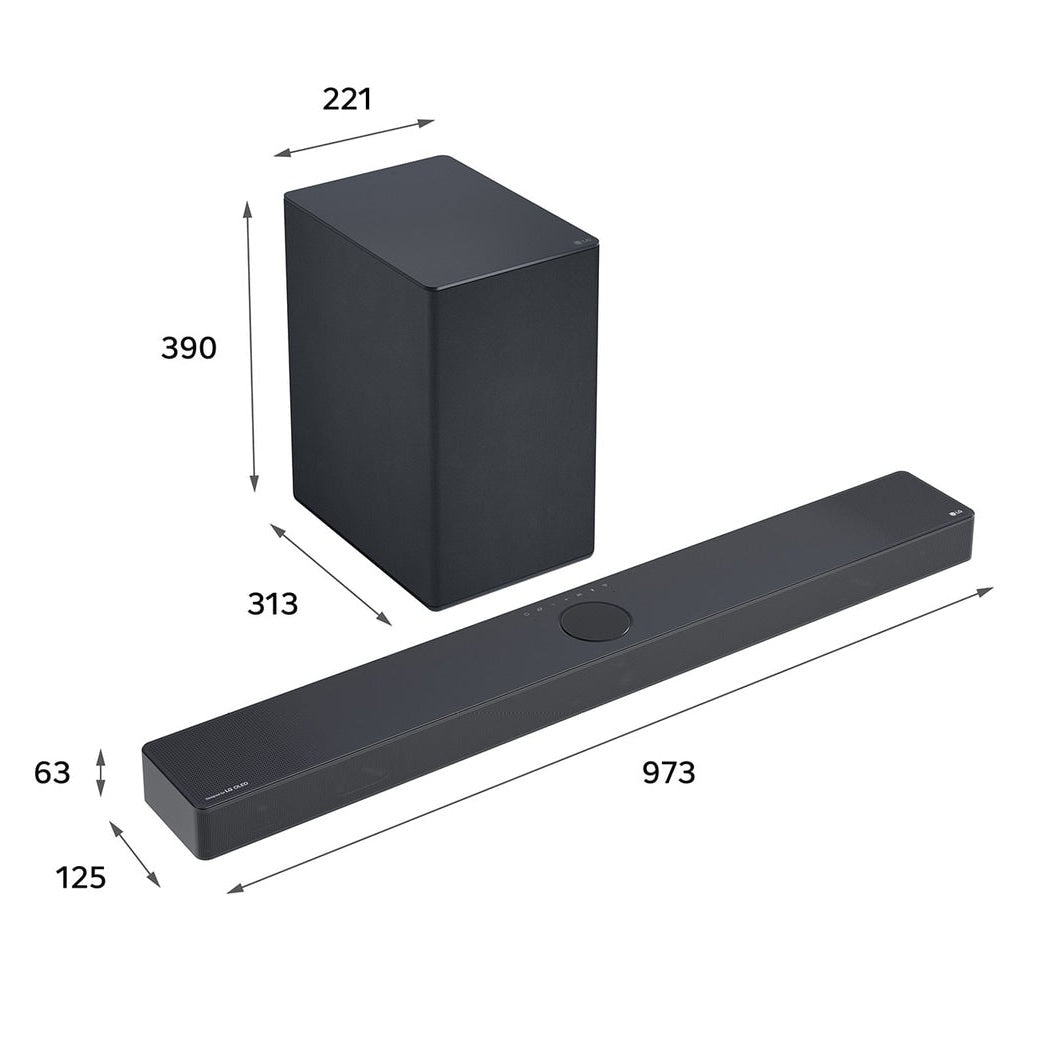 LG USC9S 3.1.3ch Wireless Sound Bar with Subwoofer | USC9S.DGBRLLK