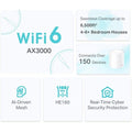 TP-Link Deco AX3000 Whole Home Wi-Fi Mesh System | DECOx50 TP-Link Range Extender Euronics Ireland