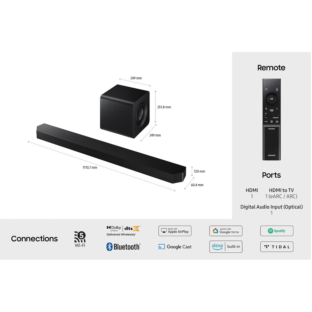 Samsung Q800F Q‑Series 5.1.2‑Channel Soundbar with Subwoofer | HW‑Q800F/XU – view 8