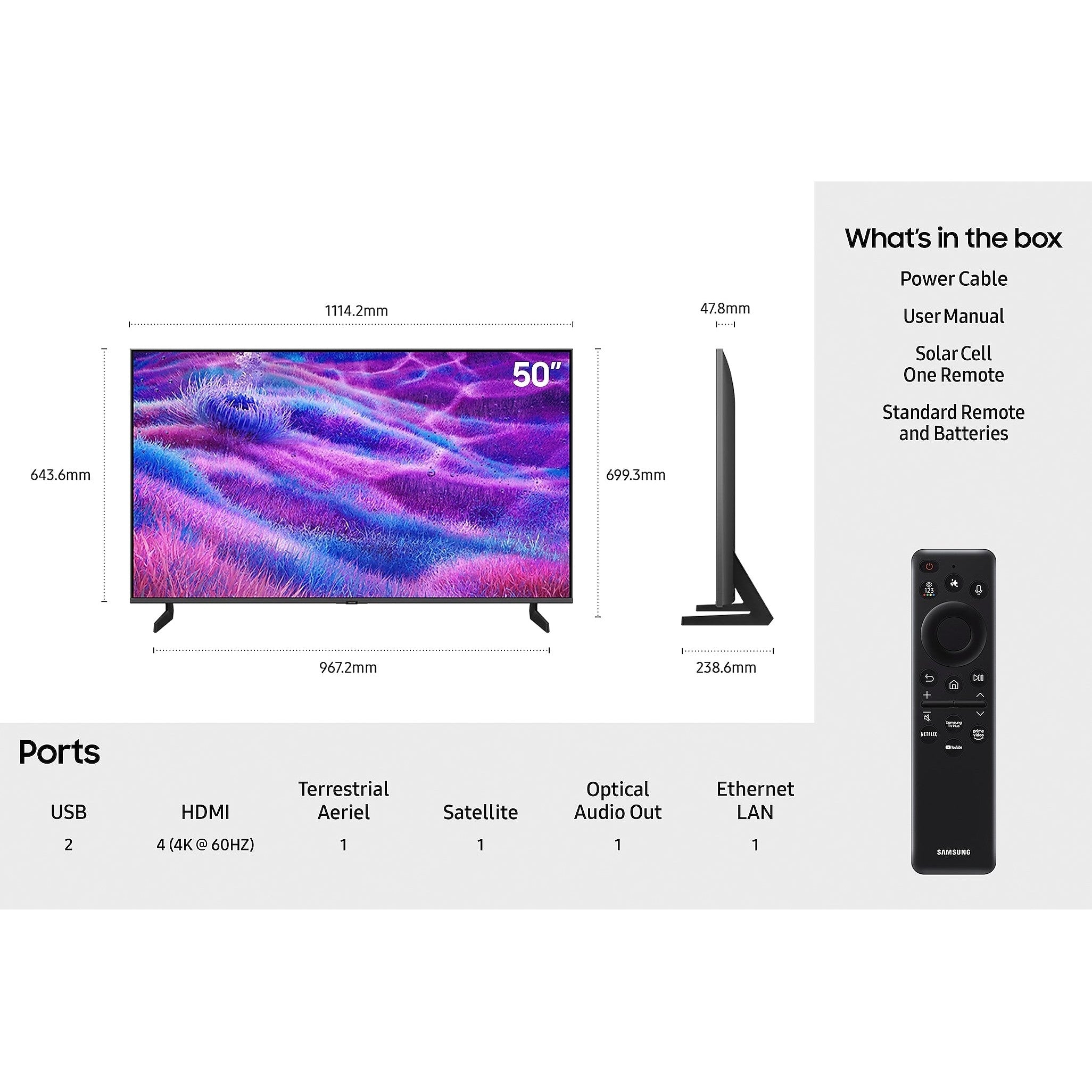 Samsung Neo QLED 50″ 4K Mini LED Smart TV | QE50QN80FAUXXU