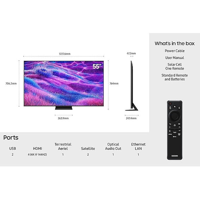 Samsung Neo QLED 55″ 4K Mini LED Smart TV | QE55QN80FAUXXU