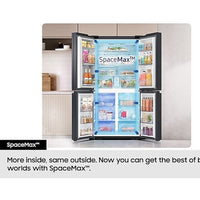 Samsung Family Hub™ AI Vision Inside French Style Smart Fridge Freezer - Real Stainless | RF65DG9H0ESR/EU Samsung American Fridge Freezer Euronics Ireland