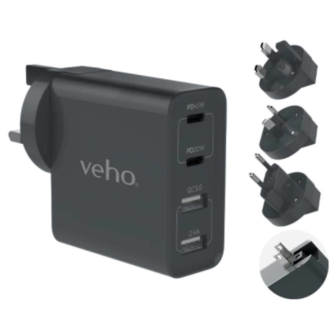 Veho TA-45 45W Multi-Region Universal USB Travel Charger | VAA-700-TA45