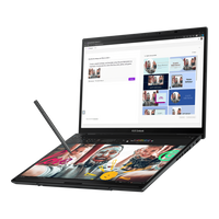 ASUS Zenbook Duo UX8406CA dual-screen laptop in Inkwell Gray