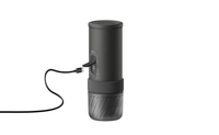 Outin Mino portable electric espresso machine in Space Grey with capsule adapter, filter basket and coffee cup