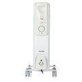 Warmlite WL43004YW white oil filled radiator - alternate front view