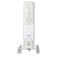 Warmlite WL43004YW white oil filled radiator - alternate front view