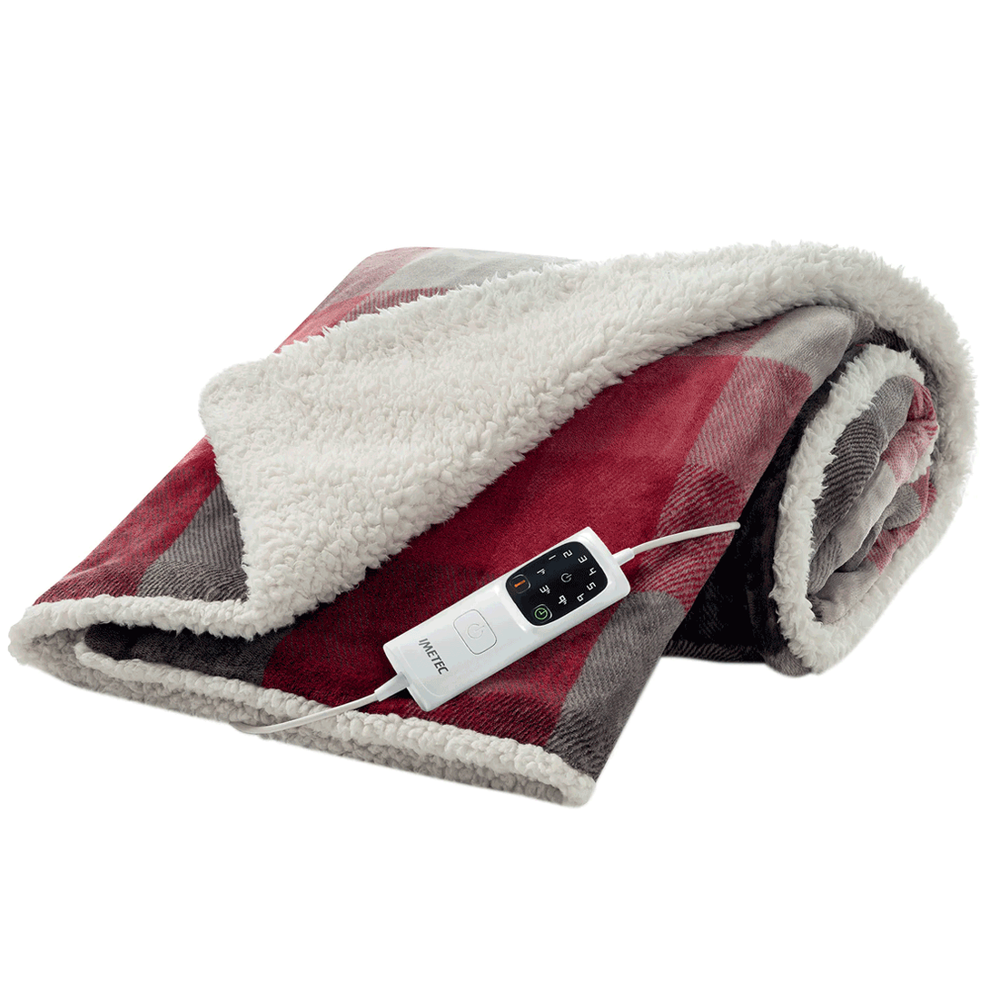 Imetec Heated Throw | Tartan Imetec Euronics Ireland