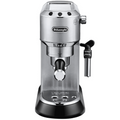 De'Longhi Dedica Barista Bundle - Silver - pump espresso machine front view with steam wand