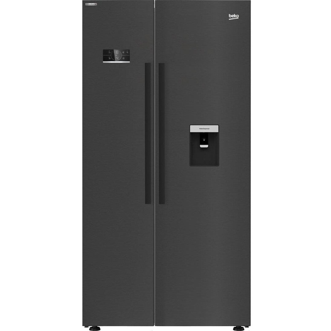 Beko Freestanding American Style Fridge Freezer HarvestFresh | ASD2341VB Beko Fridge Freezer Euronics Ireland