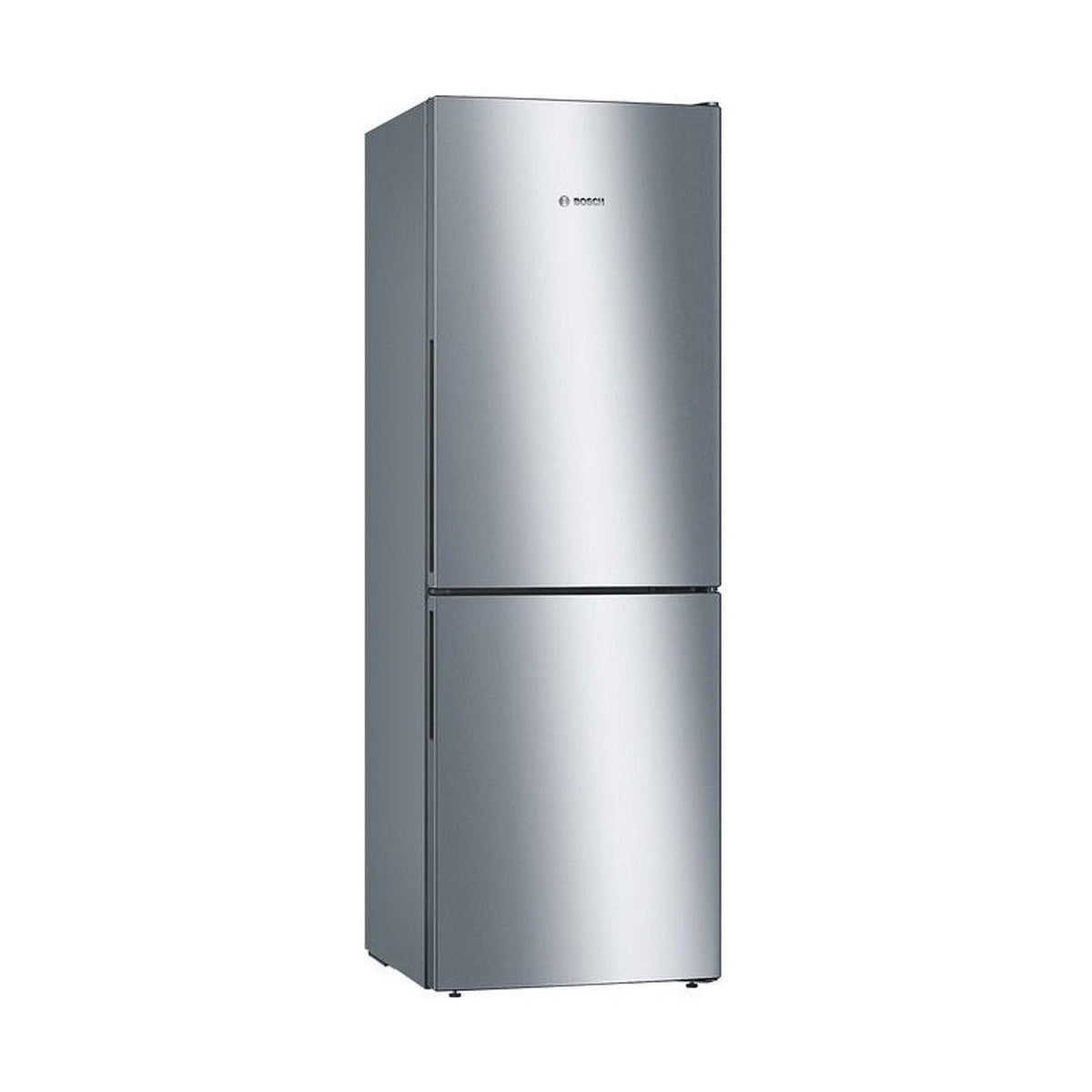 Bosch Series 4 Fridge Freezer - Stainless Steel Look - angled front view