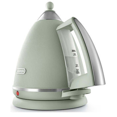 DeLonghi Argento Kettle | Flora Green DeLonghi Kettle Euronics Ireland