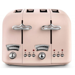 De’Longhi Argento Flora 4‑Slice Toaster - Pink | CT04.PK