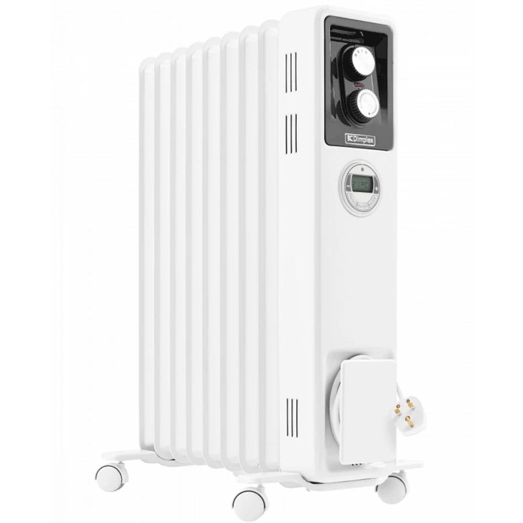 Dimplex 2Kw Oil Free Radiator with Timer | White Dimplex Radiator Euronics Ireland