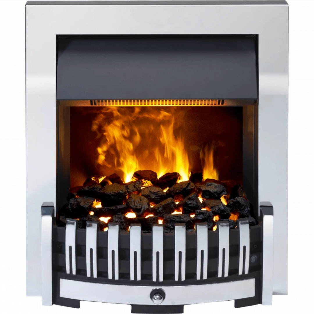 Dimplex Danville OptiMyst with 2kW Fan Heater | Chrome Dimplex Electric Fire Euronics Ireland