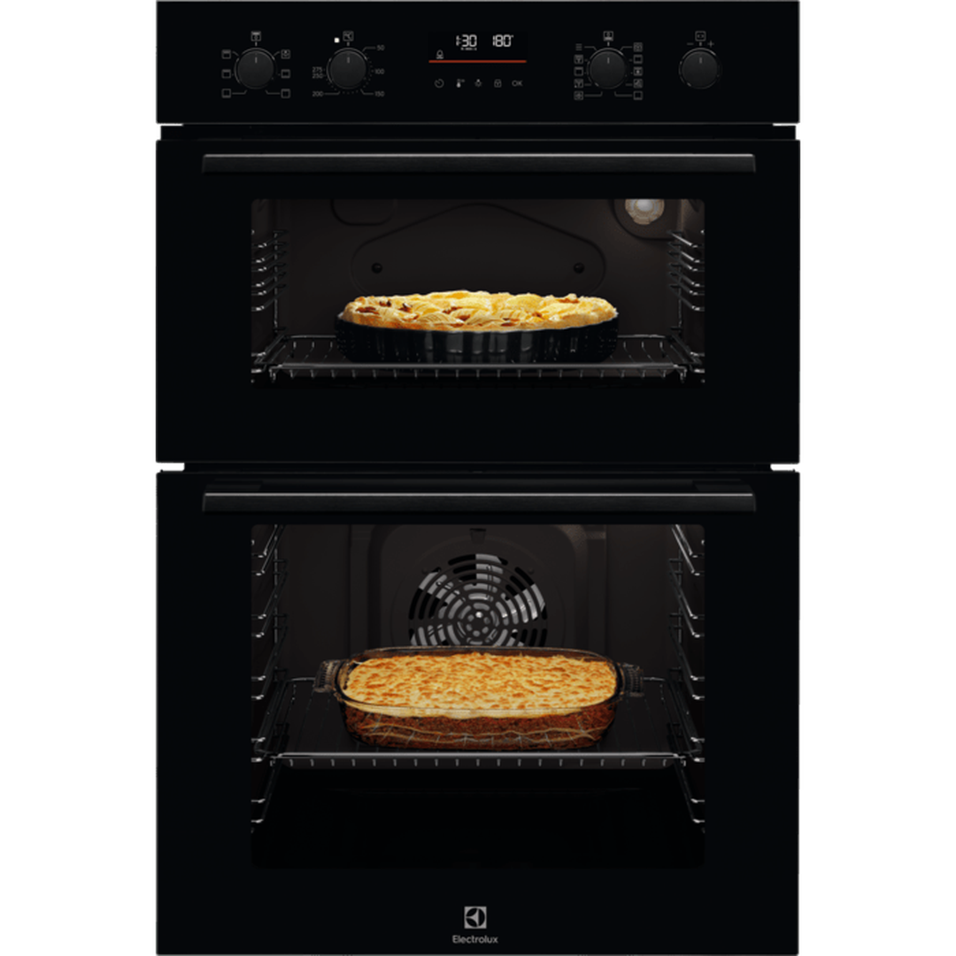 Electrolux Surround Cook Built In Double Oven Black | EDFDC46K Electrolux Oven Euronics Ireland