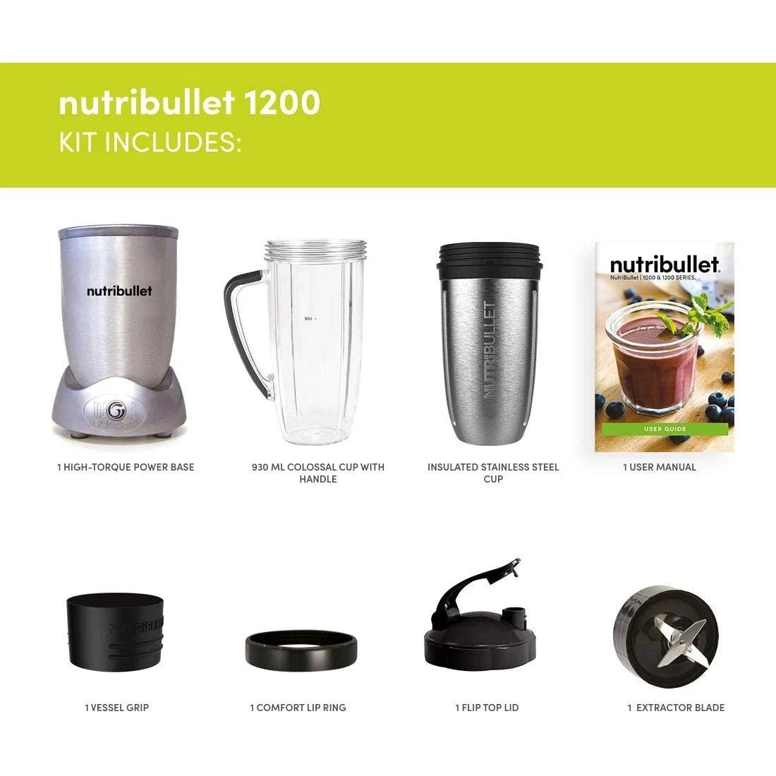 Nutribullet 1200 Series 1200W Blender | Silver NutriBullet Blender Euronics Ireland