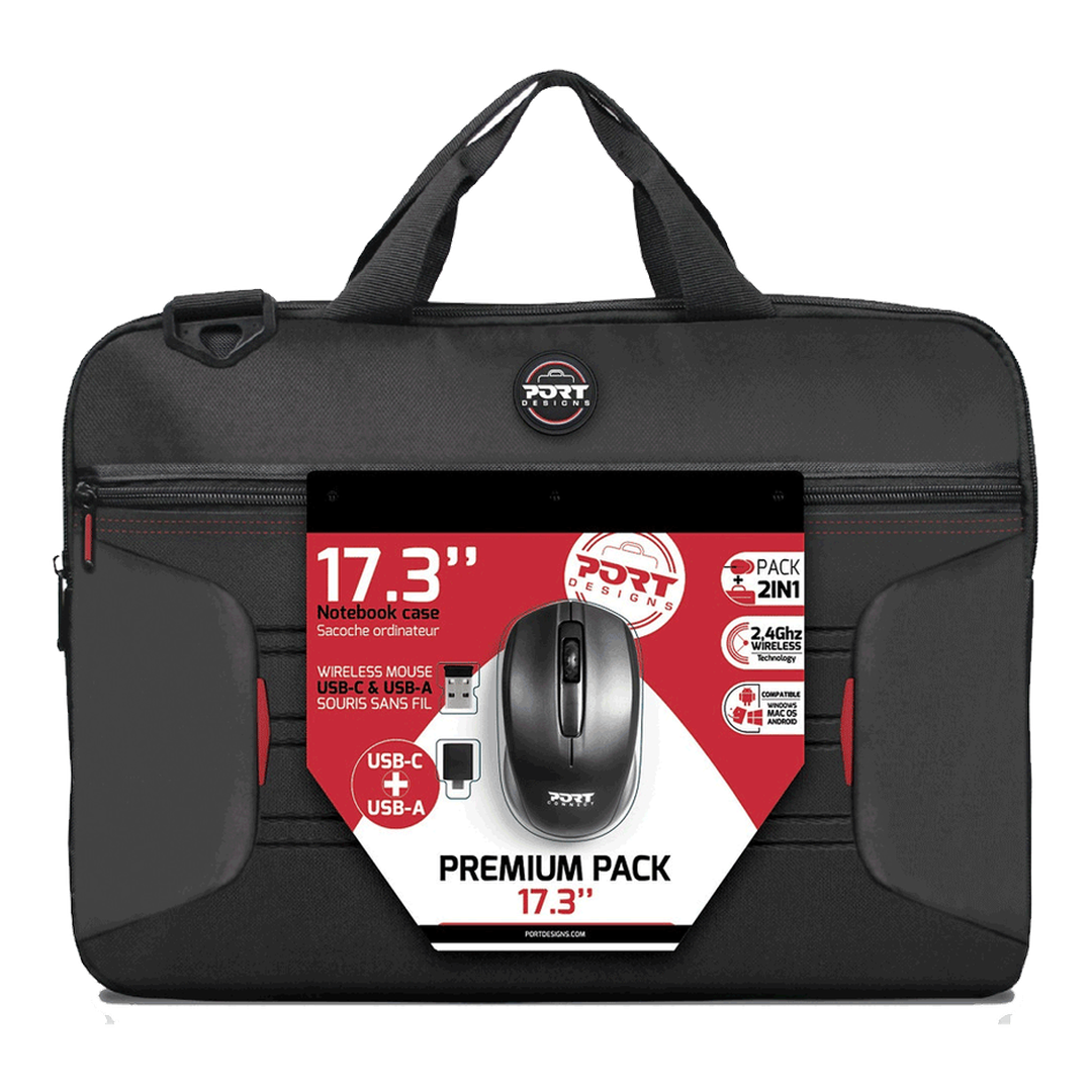 Port Designs Premium Bundle | 15.6" Laptop Carry Case & Wireless Mouse Port Laptop Bag Euronics Ireland