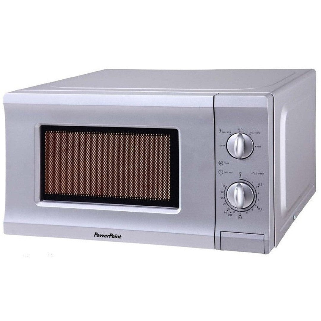 Powerpoint 20L Silver Freestanding Microwave | P22720CPMSL Powerpoint Microwave Euronics Ireland