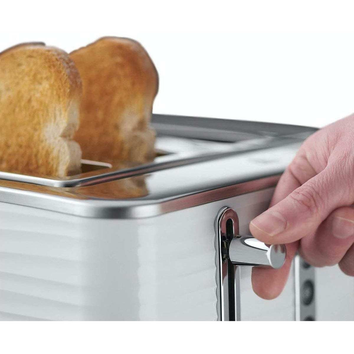 Russell Hobbs Inspire 4 Slice White Toaster | 24380 Russell Hobbs Toaster Euronics Ireland