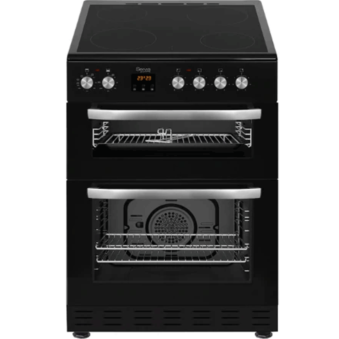 Servis 60cm Double Oven Cooker | Black Servis Cooker Euronics Ireland