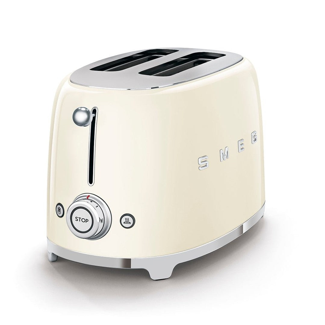 Smeg 50's Retro Style 2 Slice Toaster | Cream Smeg Toaster Euronics Ireland