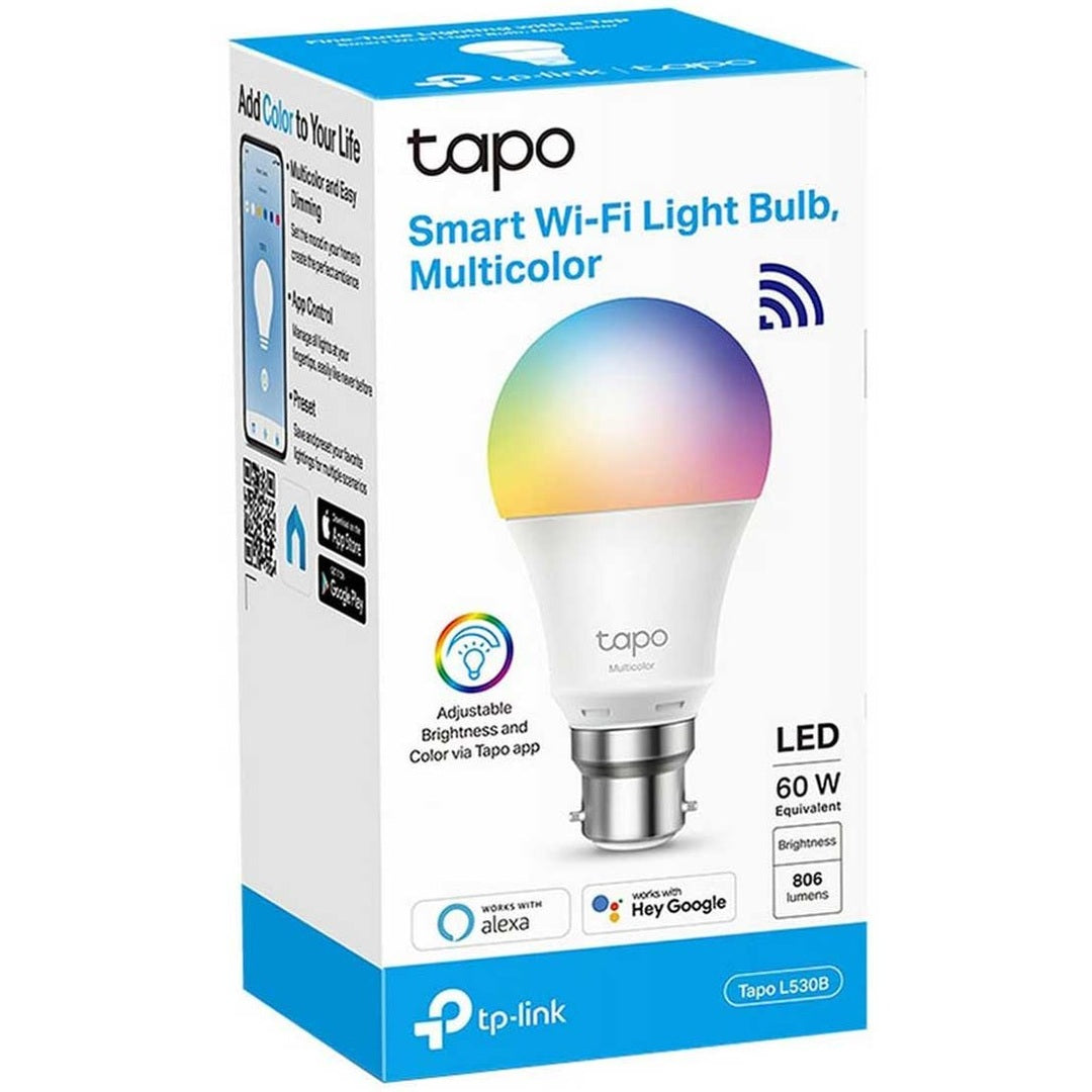 Tapo Wi-Fi Smart Bulb | Multicolour | Bayonet Tapo Smart Bulb Euronics Ireland