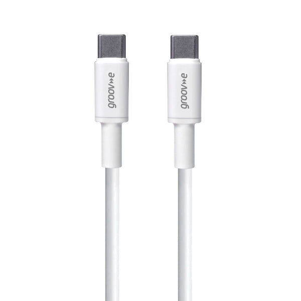 Groov-e USB-C to USB-C Charging Cable 3m White - official product image