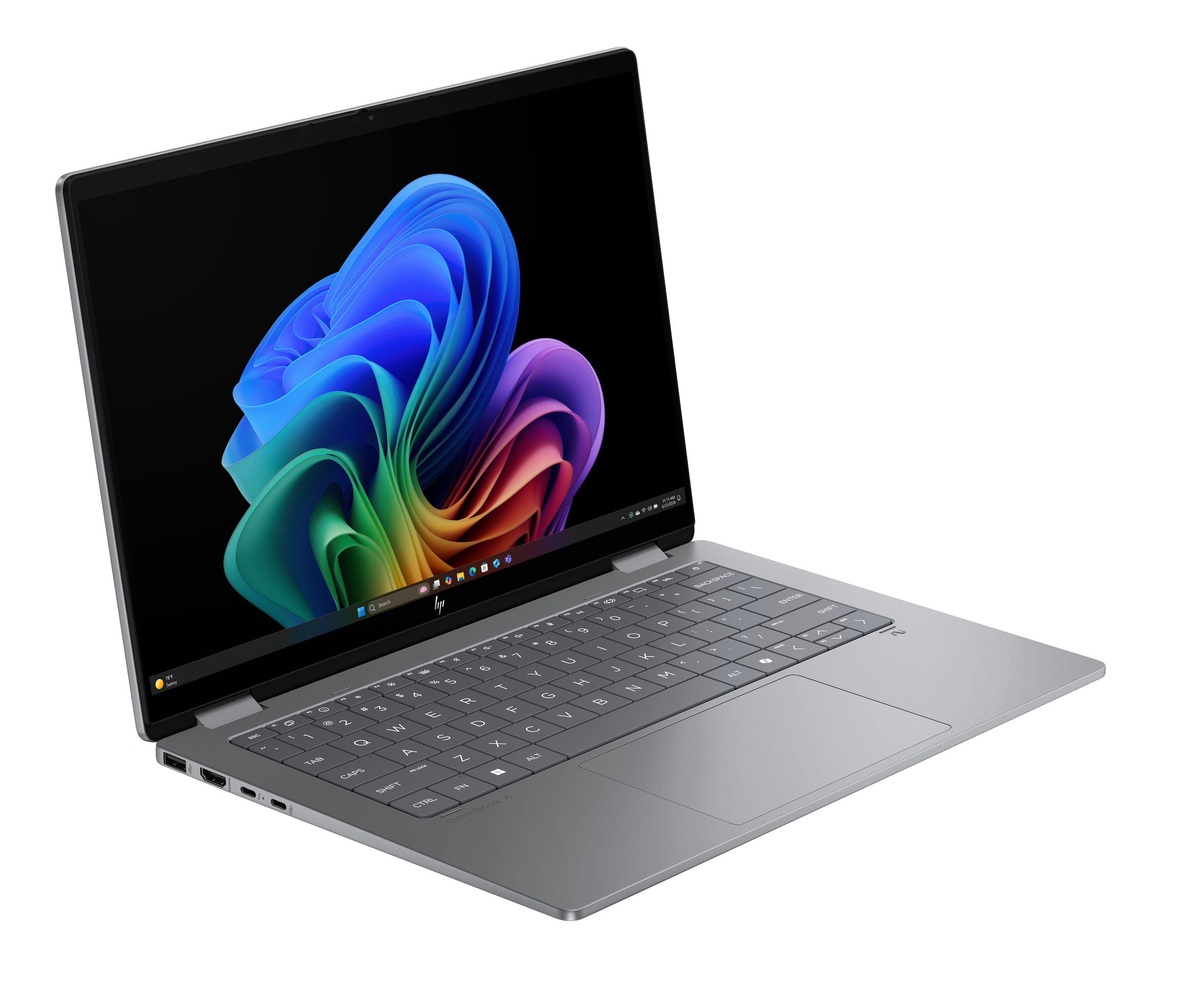 HP OmniBook X Flip 14 2-in-1 laptop in Meteor Silver
