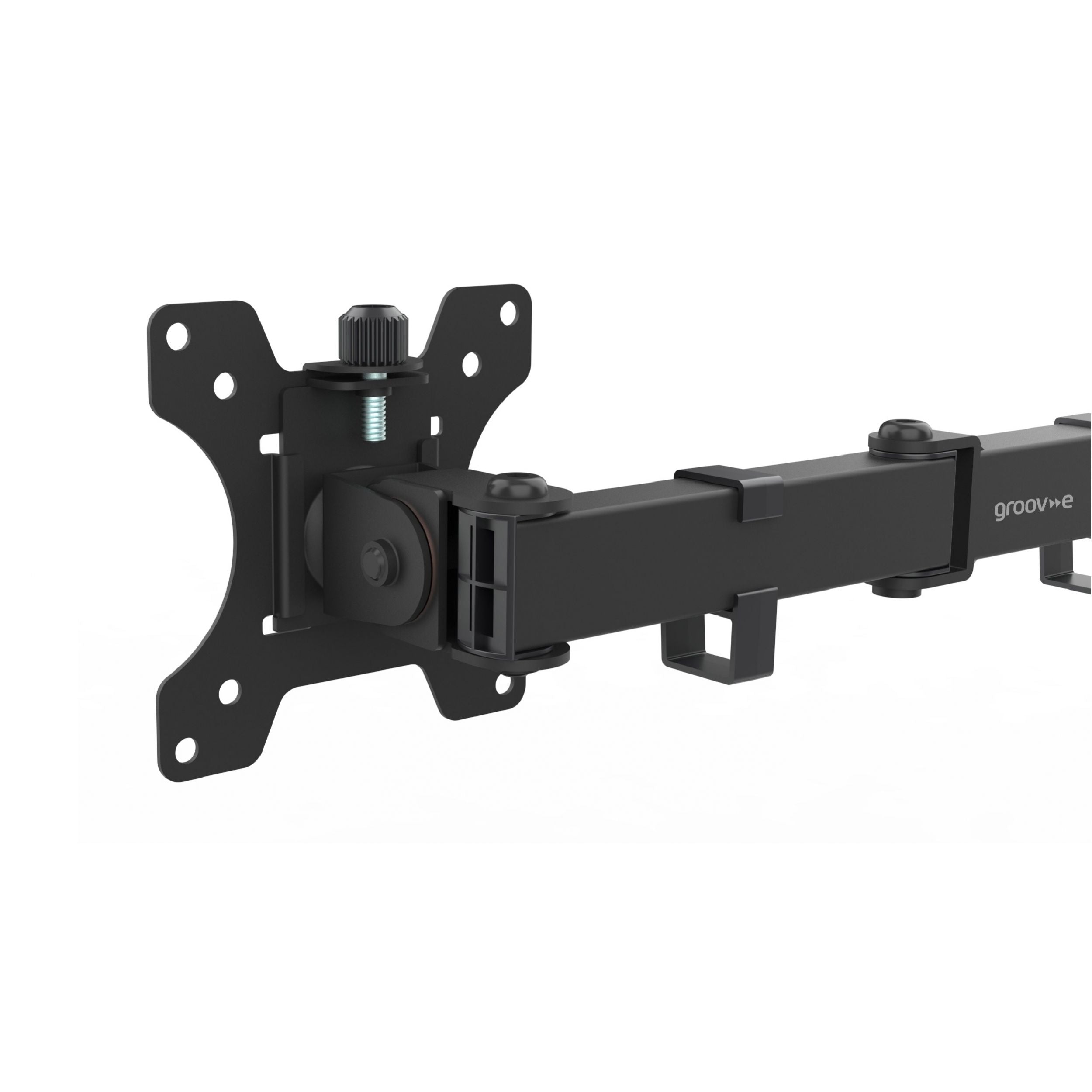 Groov-e Universal Dual Desktop Monitor Arm Black - official product image